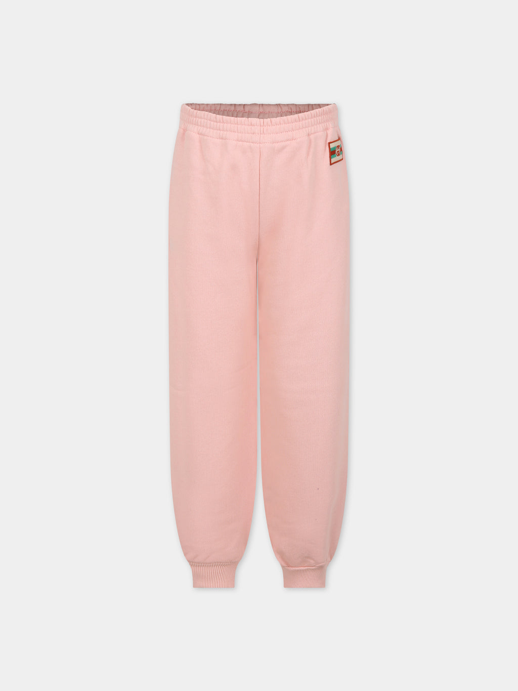 Pantalon rose pour fille avec double G